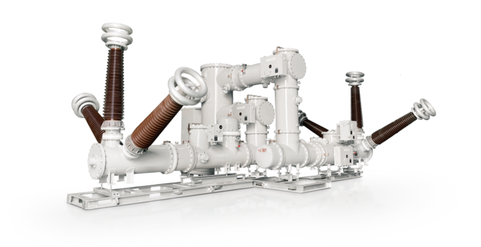 HD현대일렉트릭이 독자 개발한 SF6-Free 고압차단기(가스절연개폐장치). HD현대일렉트릭