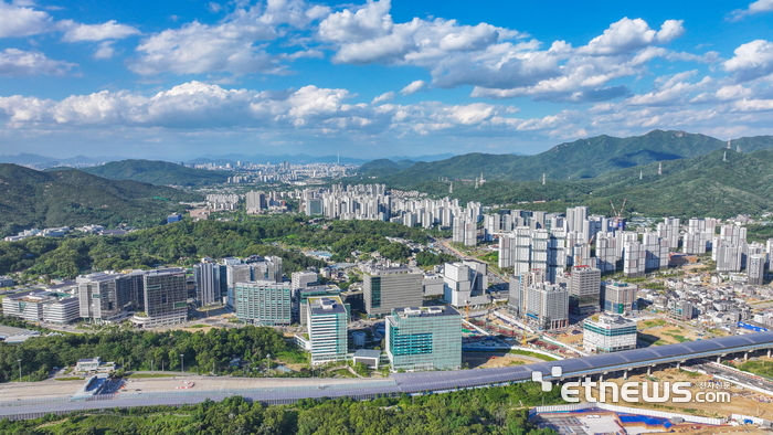 과천시 지식정보타운 전경.