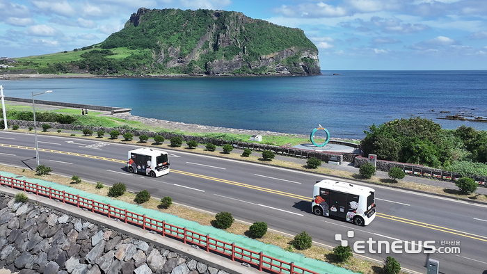 롯데이노베이트-제주도청, 국내 첫 관광형 자율주행 버스 운