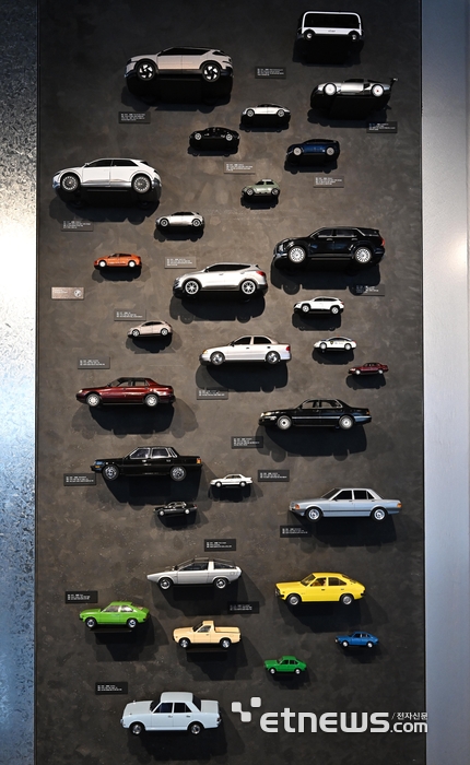 [포토] 코티나부터 아이오닉까지...역대 현대차가 한 눈에