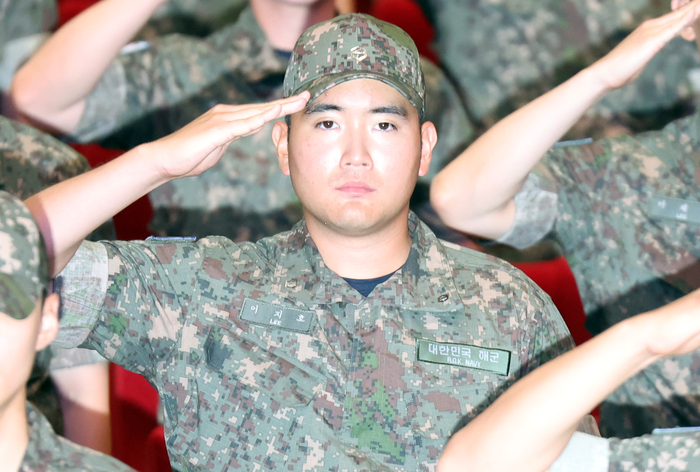 이재용 회장 장남, 해군 사관후보생 입교식 (사진=연합뉴스)