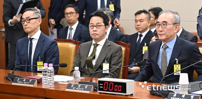 [포토] 해킹사고 청문회 증인 출석한 김영섭-조좌진-윤종하