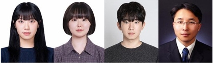 (좌측부터) 광운대학교 화학공학과 학부생 윤승민, 이은우, 박영준, 지도교수 박철환(사진=광운대)