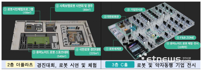 '스마트라이프위크(SLW) 2025' 서울AI로봇쇼 전시관 지도. 서울시 제공