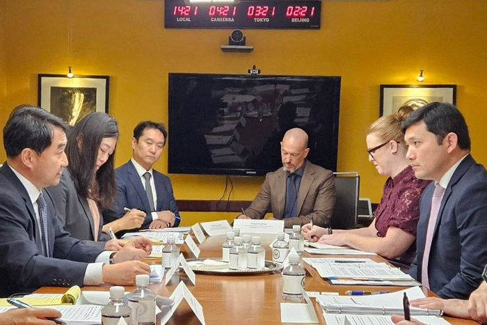 한국과 미국 양국이 30일(현지시간) 미국 워싱턴 DC에서 미 조지아주 한국인 구금 사태의 재발 방지를 위한 '비자 워킹그룹' 첫 회의를 열고 있다. (사진=외교부)