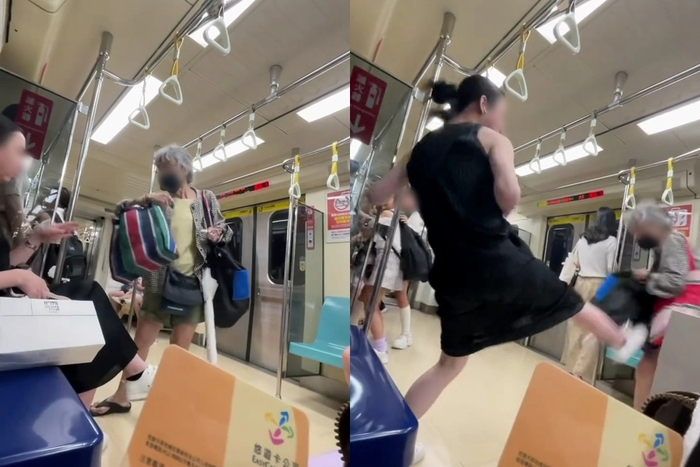 “우선석 앉겠다” 가방 휘두른 노인, 발길질에 나가떨어졌다