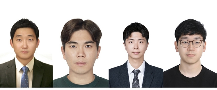 (왼쪽부터) 손영두 동국대학교 교수, 민경서 동국대학교 박사과정 , 이상호 경상국립대학교 교수, 도형록 뉴욕대학교 교수