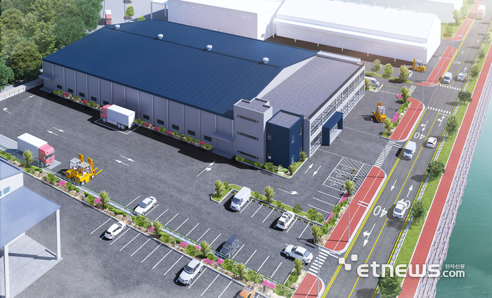 올해말 개소할 예정인 전기차 사용후 배터리 인라인자동평가센터 조감도.