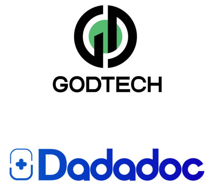 갓테크(위)와 다다닥헬스케어.