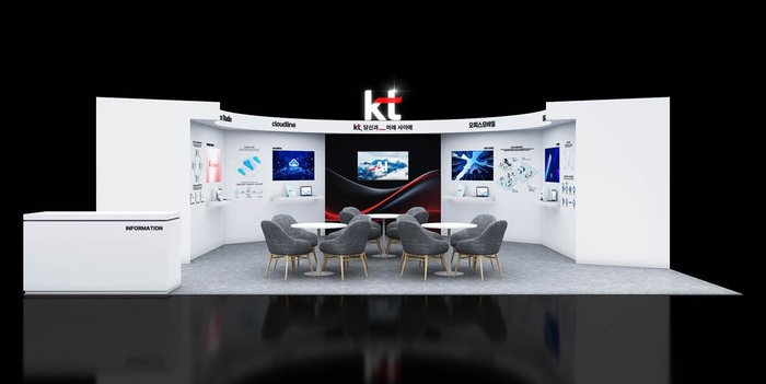 '2025 대한민국 ICT융합 엑스포(ITCE 2025)'에서의 KT 부스 조감도