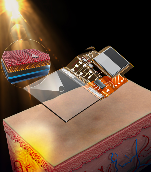 자외선(UV-A) 감지 투명 산화물 반도체 센서.