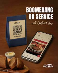 아웃백, 전 매장에 '부메랑 QR 서비스' 도입