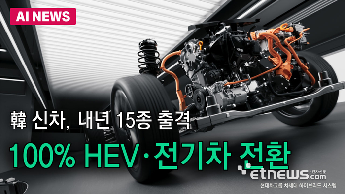 韓 신차 내년 15종...100% HEV·전기차 출격
