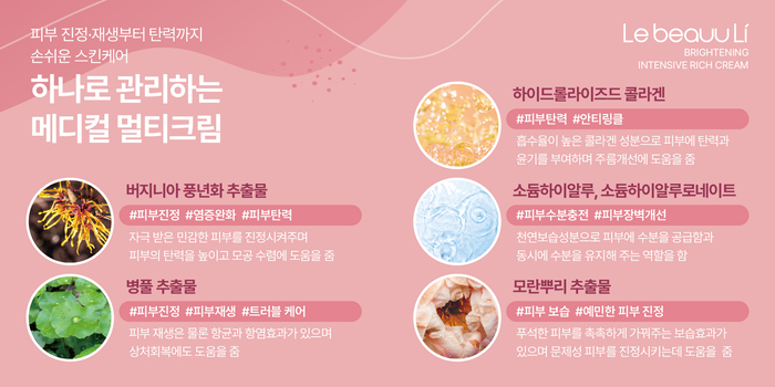 아름다운상상의 르뷰라 화장품 기초제품군.