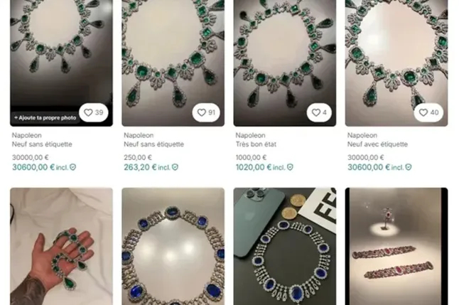 온라인 경매 사이트에 '나폴레옹 보석'으로 등록된 상품. 사진=빈티드/메트로 캡처