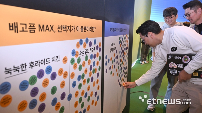 [포토] 행사장 둘러보는 김범석 우아한형제들 대표