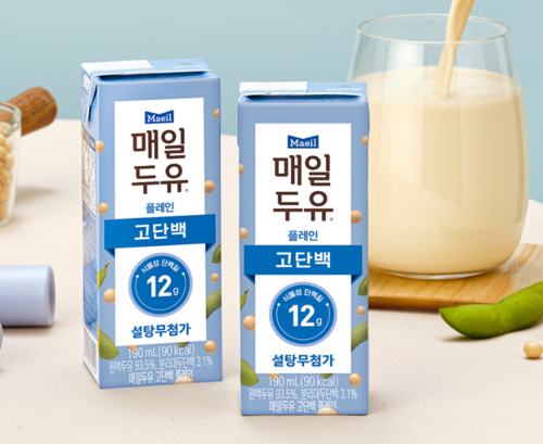 매일유업의 '매일두유 고단백 플레인 저당우유'