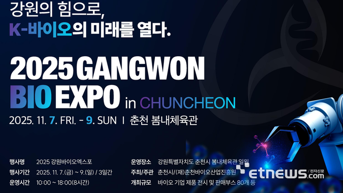 2025 강원 바이오 엑스포 11월 7일 개막…춘천 바이오산업 대전환 선포
