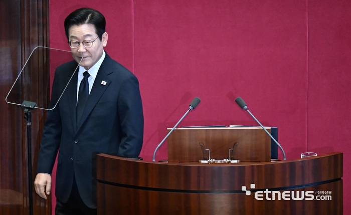 [포토] 시정연설 마친 이재명 대통령