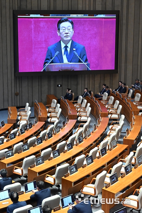 [포토] 비어있는 국민의힘 의석