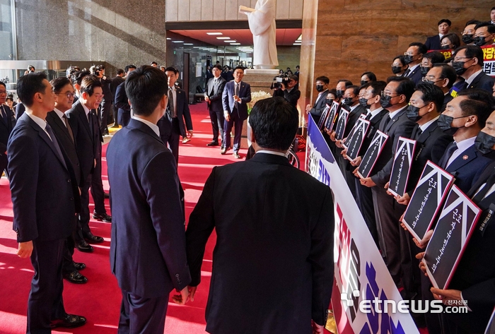 [포토] 시정연설 불참 선언한 국민의힘