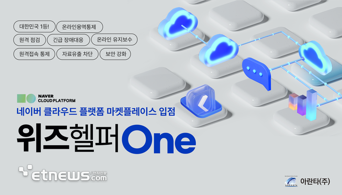 아란타 대표 온라인용역통제시스템 '위즈헬퍼원', 네이버 클라우드 플랫폼 공식 입점
