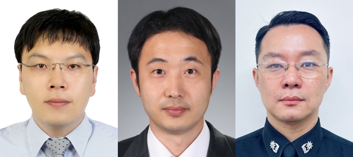 (왼쪽부터) DGIST 김상동 책임연구원, 김봉석 선임전임연구원, 해군사관학교 최영두 교수