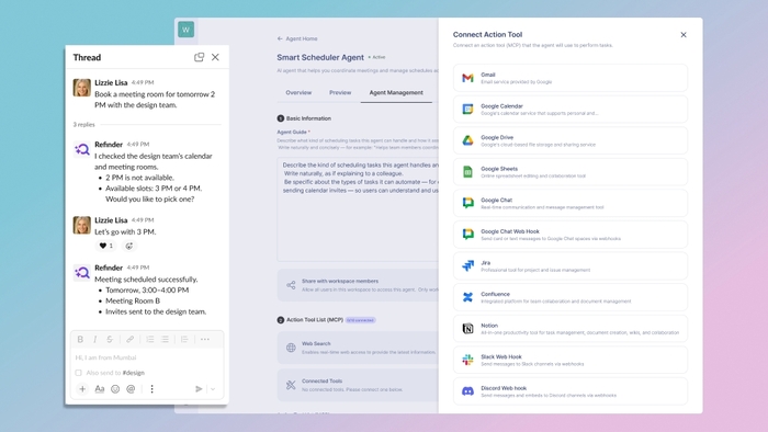 씽크프리, AI 에이전트 기능 공개…지식 검색 넘어 업무 자동화 지원