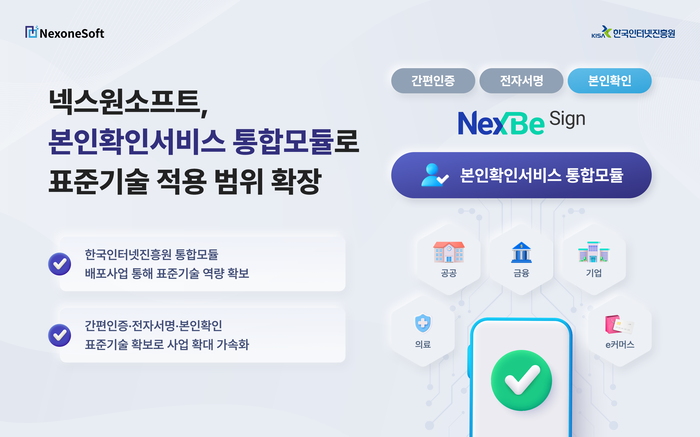 넥스원소프트, 간편인증·전자서명 이어 '본인확인' 표준기술도 확보