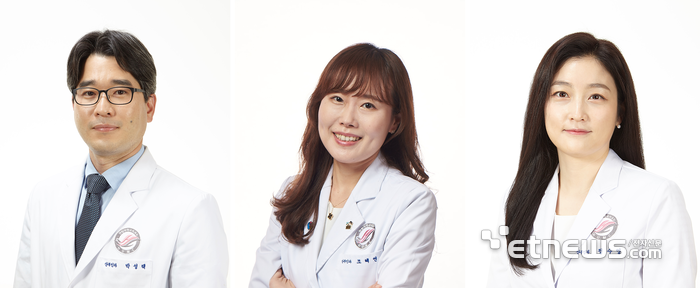 박성택 강남성심병원 산부인과 교수(왼쪽부터), 조혜연 동탄성심병원 산부인과 교수, 정수영 강남성심병원 산부인과 교수