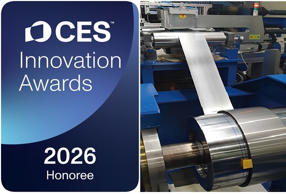 2026 CES 혁신상을 수상한 10㎛ ESAR-μFoil STS. 사진=솔룸신소재