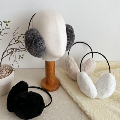 밍크 퍼 겨울 방한 귀마개