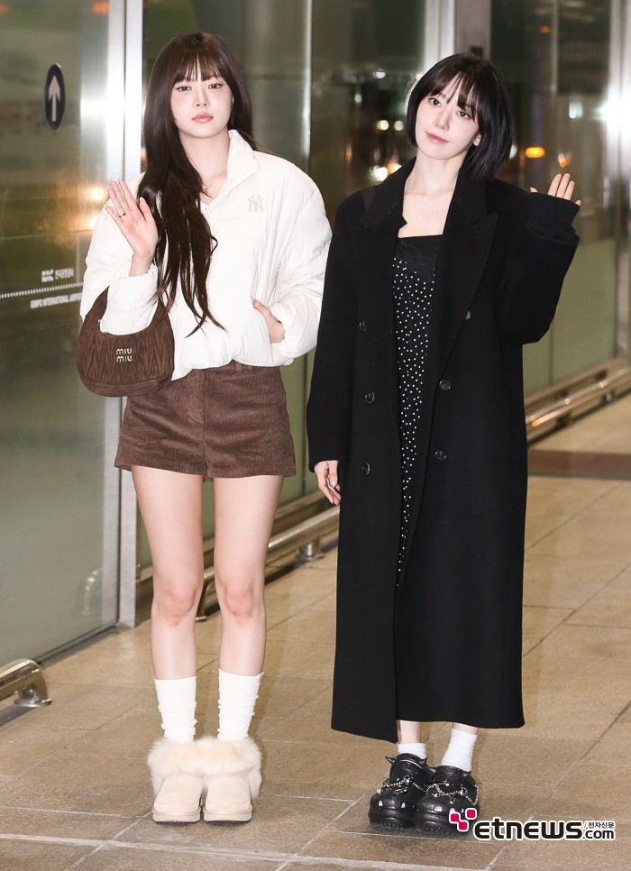 [ET포토] 르세라핌 홍은채-사쿠라, '분위기 상반되는 두 미녀'