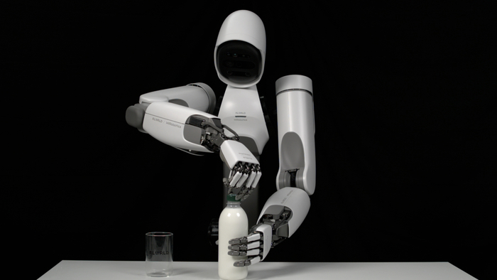 리얼월드가 자체 개발 중인 로보틱스 파운데이션 모델(RFM) 리얼덱스(RLDX)를 통해 우유병 뚜껑을 여는 시연 영상. 자료=리얼월드