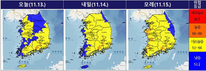 산림과학원, 전국 산불위험지수 '높음' 단계 지역 증가 예상…“불씨 관리 주의해야”