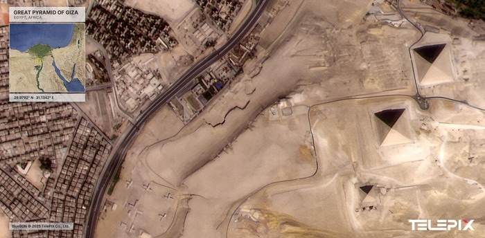 위성에서 처리한 이집트 카이로 촬영 영상 / 텔레픽스