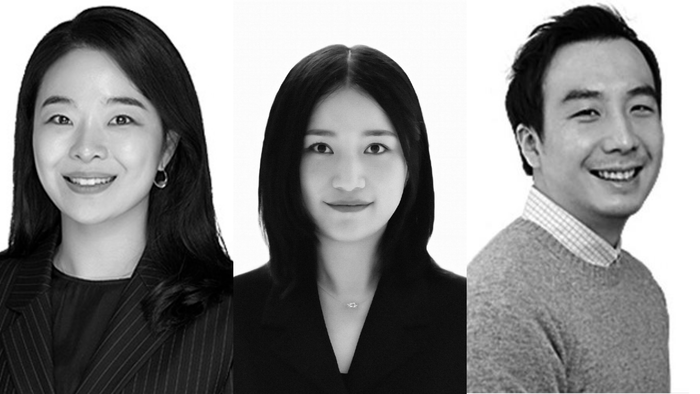 이번 인사에서 승진한 30대 경영리더. (왼쪽부터) 김도영 CJ올리브영 경영리더, 김수주 CJ올리브영 경영리더, 오윤동 4DPLEX 경영리더