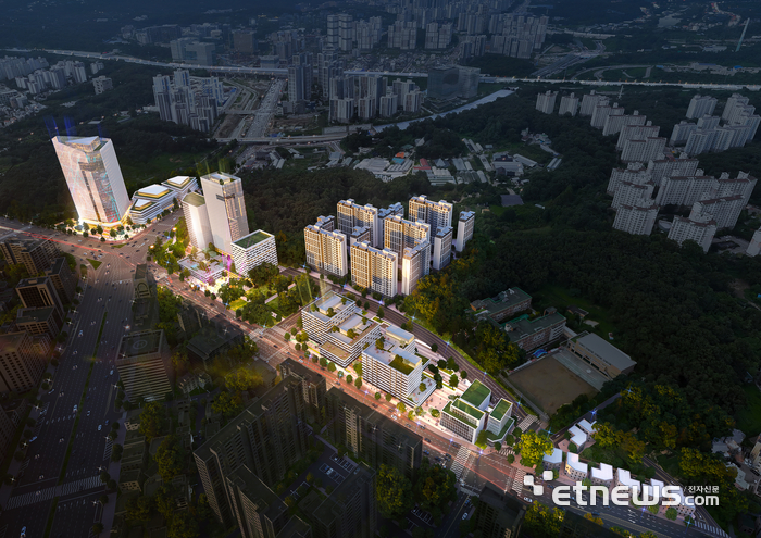 안양시 인덕원 인텐스퀘어 조감도.