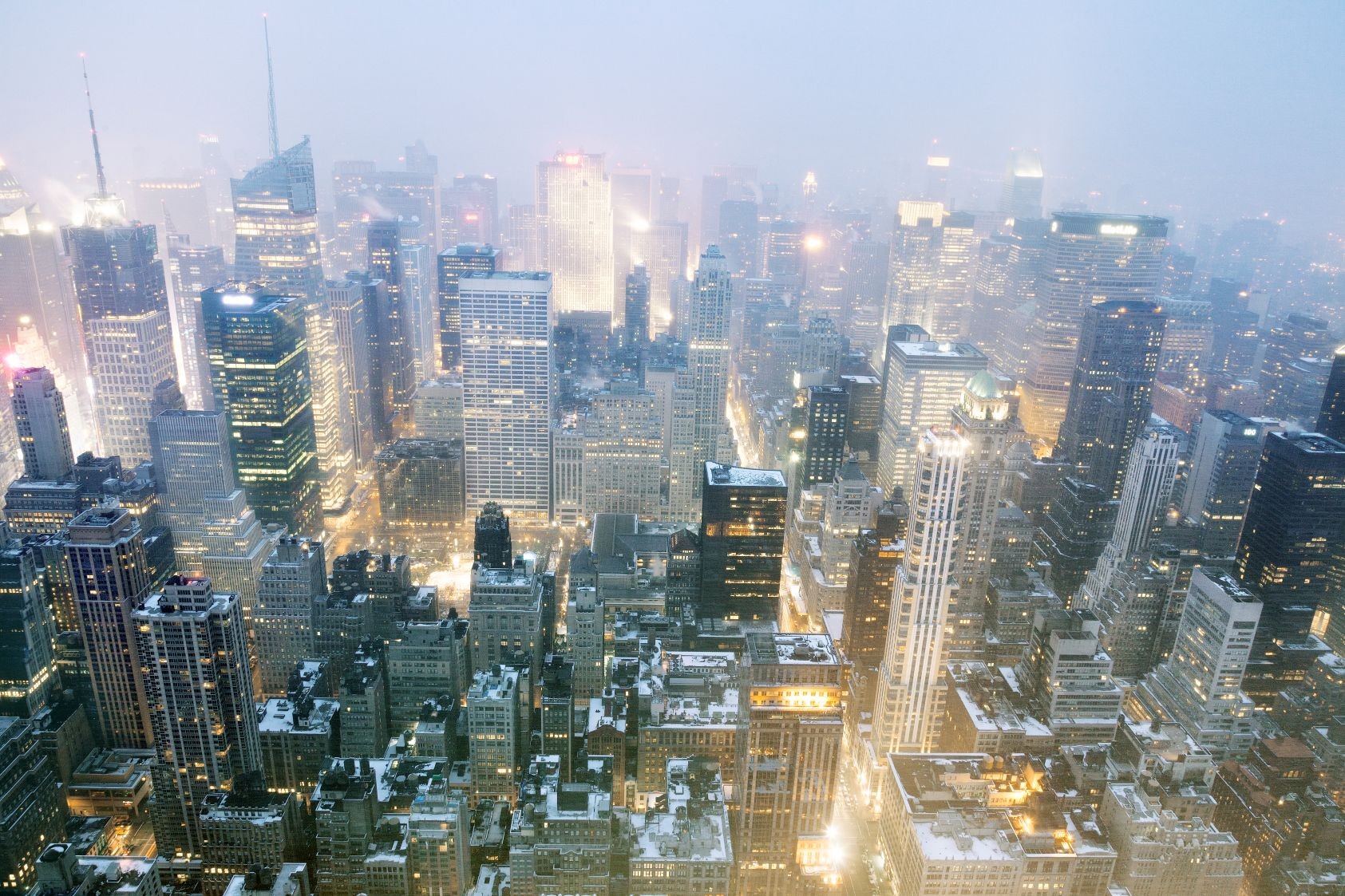 사진= 뉴욕 도심의 겨울 풍경