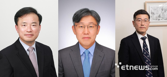 왼쪽부터) 김종철 방미통위원장 후보자, 김이탁 국토부 1차관, 류신환 방미통위 위원