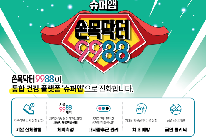 서울시민 건강관리플랫폼 '손목닥터9988', 슈퍼앱 진화