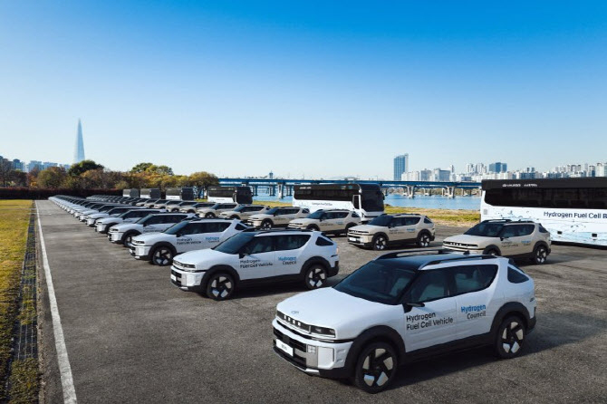 현대차 공식 의전 차량으로 공급한 디 올뉴 넥쏘.