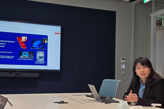 이비 타이 퀄컴 대만 사업개발 디렉터가 5일 '퀄컴 AI 이노베이터 프로그램 2025(QAIPI)' 성과에 대해 발표했다.