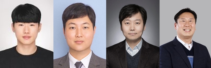 (왼쪽부터) 시카고대 김빛가람 박사(제1 저자), 일리노이공과대 성명창 박사(제1 저자), 고려대 신소재공학부 서지훈 교수(교신저자), 건축사회환경공학부 김동완 교수(교신저자)(사진=고려대)