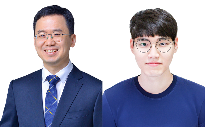 방우석 교수(왼쪽)와 김형일 학생.