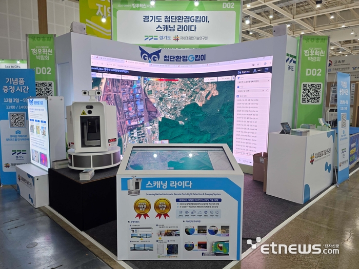 차세대융합기술연구원이 최근 청주 오송컨벤션센터(OSCO)에서 열린 '2025 대한민국 정부혁신 박람회'에 참가해 '스마트 스캐닝 라이다'를 선보였다.