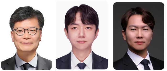 (왼쪽부터) 해동기술상 수상자 장성진 YC 대표이사 사장, 해동젊은공학인상 수상자 채주형 광운대 교수와 김성진 스카이칩스 팀장.