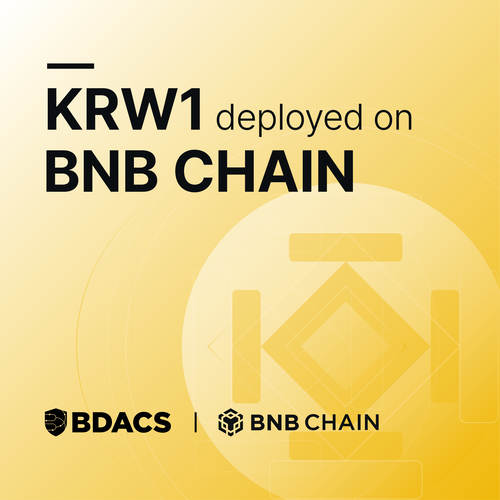 비댁스 KRW1, BNB체인으로 확장…글로벌 유통 본격화