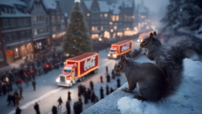 올해 공개된 코카콜라 AI 크리스마스 광고. 사진=코카콜라 유튜브 캡처