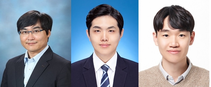 왼쪽부터 김원배 교수, 강송규 박사, 통합과정 김민호씨